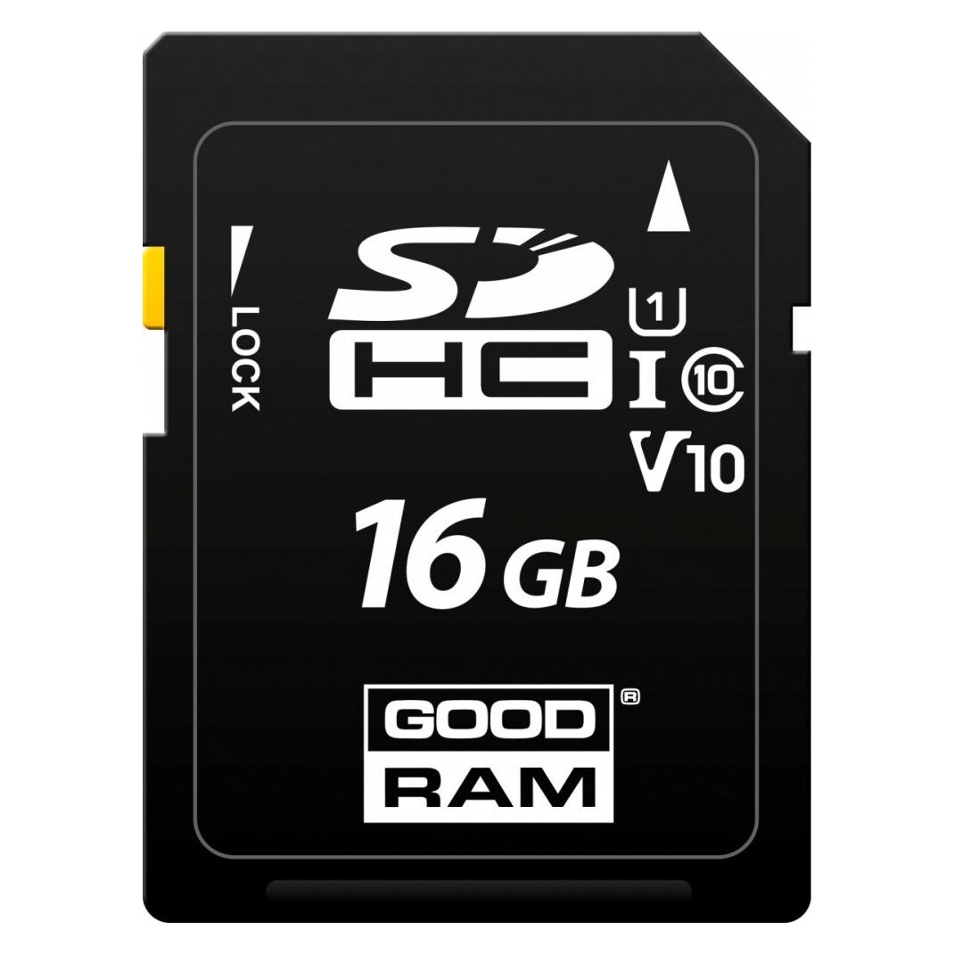 Goodram S1A0-0160R12 Speicherkarte (16 GB, Klasse 10, Klasse U1, V10, Speicherkarte) (16 GB, SDHC, U1, UHS-I) (S1A0-0160R12)