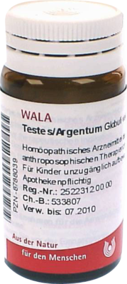 WALA Heilmittel GmbH TESTES/ARGENTUM Globuli 20 g 08788039