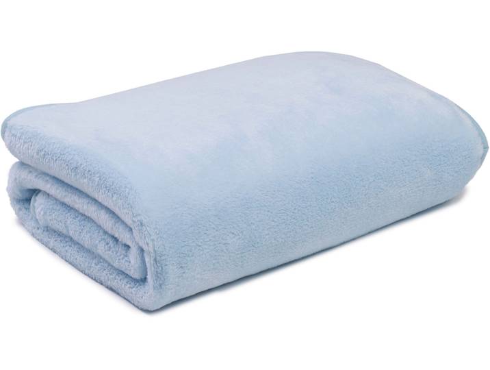 Kinderdecke GÖZZE Premium Cashmerefeeling , blau (hellblau), B:100cm L:150cm, Polyester, Wohndecken, Kinderdecke, kuschelig warm