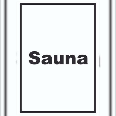 HB-Druck Sauna Schild mit Text Erholung Entspannung hochkant A2 Rückseite selbstklebend