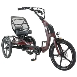 Caboocargo Caboocargo Dreirad E-Bike Chill, bordeaux-rot