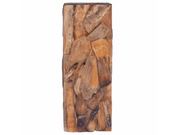 MNCVXAXG Couchtisch 30 x 30 x 80 cm aus massivem Teakholz Massives Teakholz, handgefertigt, einzigartige Maserung, Erosion-Stil, 24,7 kg, kein Zusammenbau