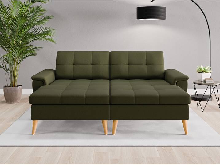 Loveseat Rio - Grün (Waldgrün) - Feiner Mikrofaserstoff
