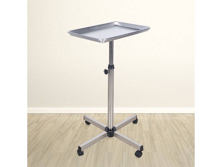 Chariot médical mobile à roulettes avec plateau en aluminium, support pour salon de tatouage, neuf