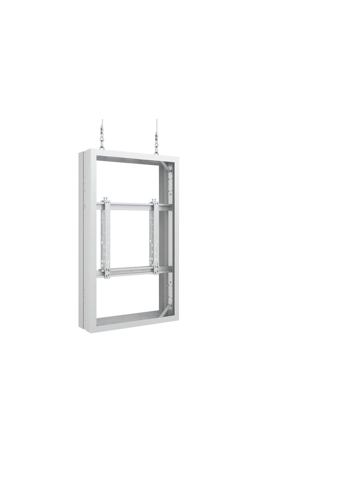 Multibrackets M Pro Series mounting kit - back-to-back - for LCD display - medium - white RAL 9005 - Max 50 kg - recommended for 55"