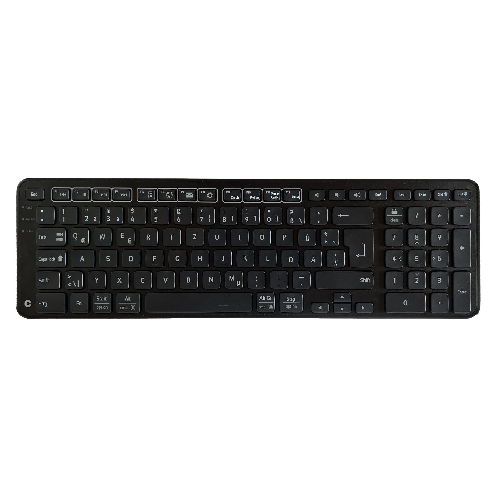 Contour Balance Keyboard BK - Wireless Keyboard - designed for RollerMouse and SliderMouse - PC & Ma (DE, Kabelgebunden, Kabellos) (102100)