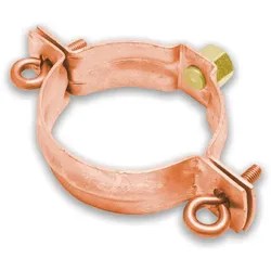 Standrohrschelle Grömo mit Gewindemutter M10, Kupfer, verschiedene Größen (Ausführung: Ø 70mm)