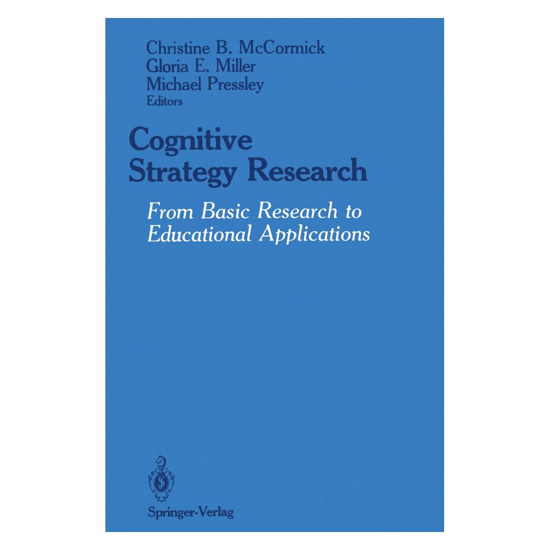 Springer Cognitive Strategy Research (Englisch, Softcover, Christine B. McCormick, Gloria E. Miller, Michael Pressley) (55493045)