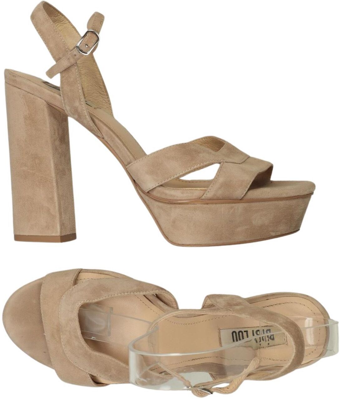 Bibi Lou Damen Sandalen, Beige, Gr. EU 40, Leder - Second Hand
