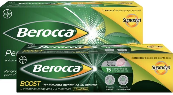 Berocca Pack Boost Guaraná 15comp efervescentes + Performance 30comp efervescentes