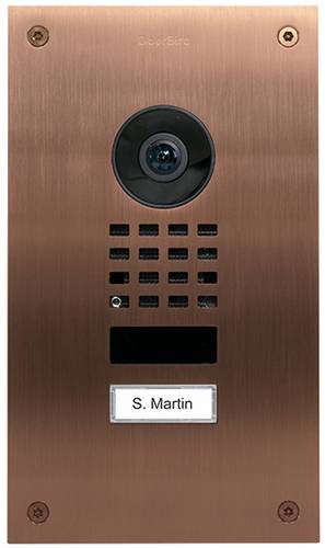 DoorBird D1101UV Upgrade IP-Video-Türsprechanlage LAN Außeneinheit Edelstahl V2A (gebürstet), Bronze-Optik