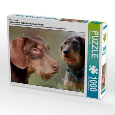 CALVENDO Puzzle Hunderasse Rauhaardackel 1000 Teile Puzzle quer | 1000 Teile Lege-Größe 64 × 48 cm Foto-Puzzle für glückliche Stunden