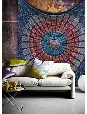 Uplift Essentials Hippie Mandala Tapestry High Definition Bohemian Geometric Sculpture style 8 30 In X 30 In