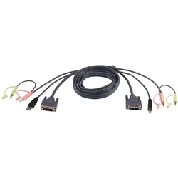 ATEN 2L-7D02UD KVM Kabelsatz, DVI, USB, Audio, Länge 1,8m