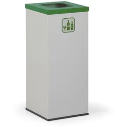 Mülleimer für mülltrennung, 50 L, ohne Innenbehälter, grau/grün