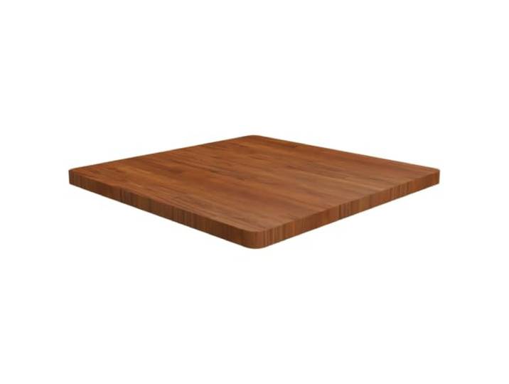 KGFHERENB Tischplatte Eiche Massivholz Dunkelbraun 80x80x4 cm Vielseitige Holzplatte aus Eichenholz für Esstisch, Couchtisch oder Gastronomie im Esszimmer und Cafe.
