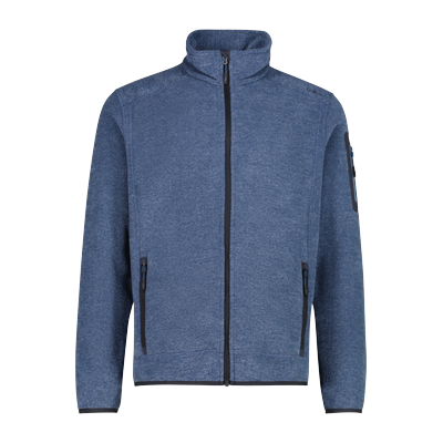 Strickfleecejacke CMP "MAN JACKET", Herren, Gr. 48, blau (avio, antraci), Obermaterial: 85% Polyester, 15% Viskose, Jacken