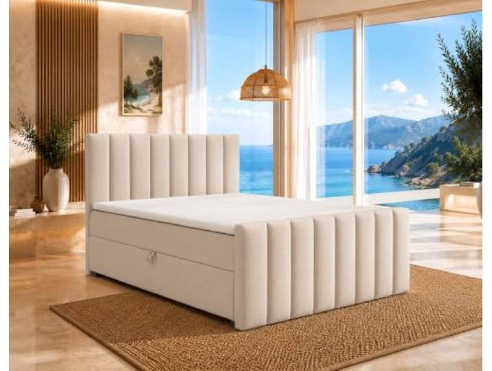 Best For Home Trinity K10 Lux Boxspringbett 140x200 mit Bettkasten Topper