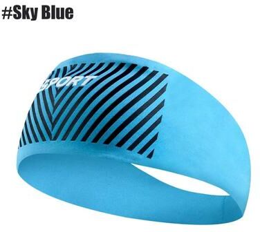 Uplifted Finds Absorbent Sports Sweatband Headband For Men And Women Yoga Cycling Running sky Blue