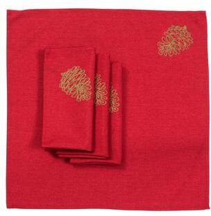 Xia Home Fashions Polyester Embroidered Square Napkin