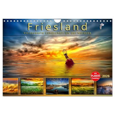 Friesland, verzauberte Landschaft an der Nordsee (Wandkalender 2026 DIN A4 quer), CALVENDO Monatskalender
