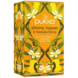Pukka Bio-Kräutertee »Zitrone, Ingwer & Manuka-Honig«