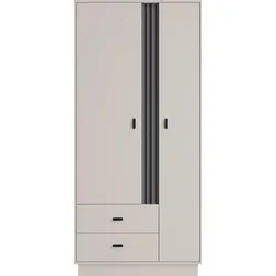 DREHTÜRENSCHRANK PUNTO 90/195/50cm 2-türig Kaschmir