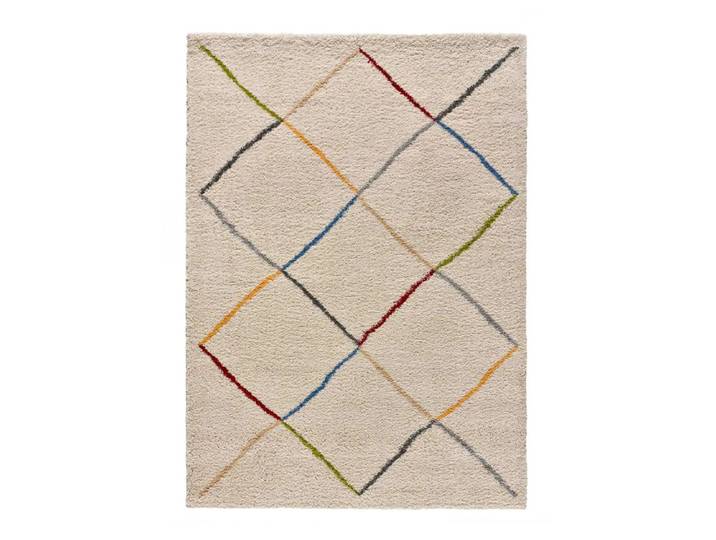 Tapis shaggy ethnique blanc/multicolore 190x280 cm