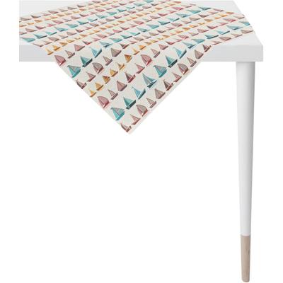 Mitteldecke APELT "1549 Summergarden, Sommerdeko, Sommer", bunt (natur, bunt), B:85cm L:85cm, Baumwolle, Polyacryl, Polyester, Tischdecken, Mitteldecke, Gobelingewebe