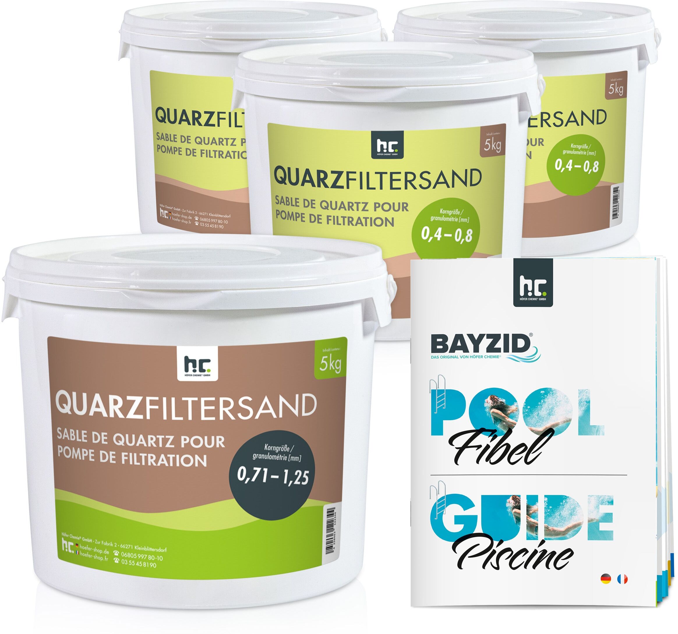 Höfer Chemie GmbH 1 Jeu Kit de sable filtrant  pour petites piscines