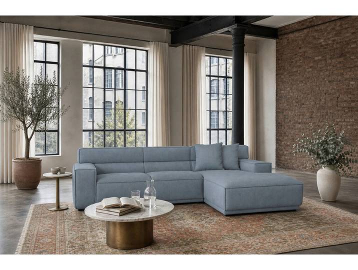 foamnova Ecksofa Umea, grosszügige Sitzfläche, Maße B 280 × T 170 × H 78 cm, Sitzbreite 224 cm, Liegetiefe bis 170 cm zum Ausstrecken