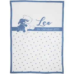 Herding Babydecke Unicade mit Namen 75x100 cm, blau