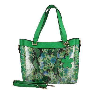 Henkeltasche LAURA VITA "LAURA VITA Taschen Lederimitat/Textil", Damen, Gr. onesize, grün, Lederimitat, Taschen
