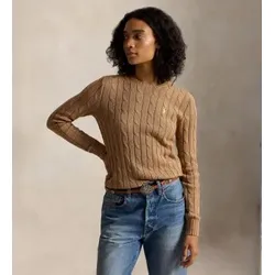Polo Ralph Lauren für Damen. 211971795002 Brauner geknoteter Pullover (XXL), Lässig, Baumwolle