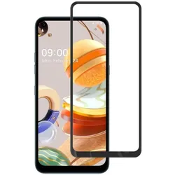 Screenguard LG K61 Full Screen Panzerglas Schutzfolie 2.5D 9H (LG K61), Smartphone Schutzfolie, Schwarz