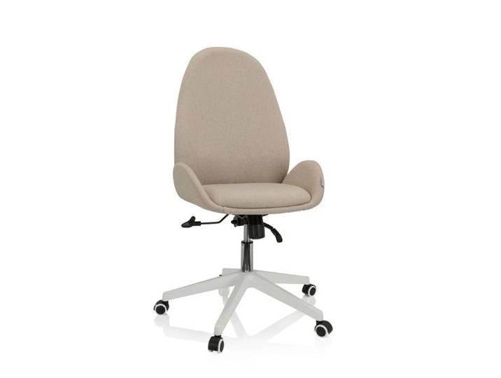 Siège de bureau à domicile - hjh OFFICE - AVEA I - Beige - Tissu