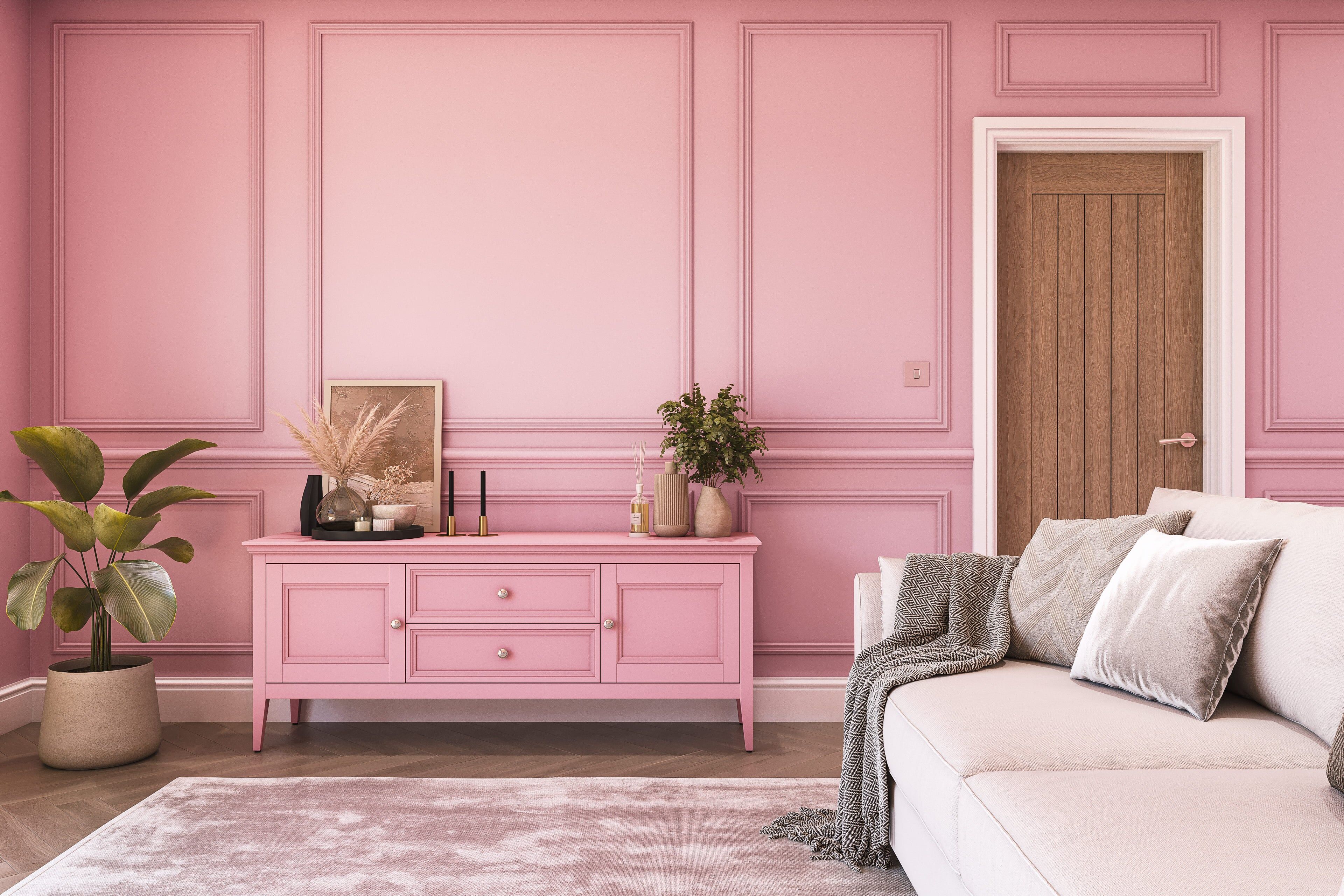 Hemway Peel and Stick Sample - Chalk Based Furniture Paint - Sunset Pink