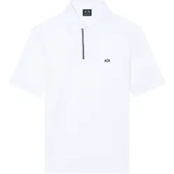 A|X Armani Exchange für Herren. XM002067AF10366U0009 Polohemd weiß (XXL), Lässig, Baumwolle, Kurzarm