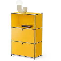 Tchibo - Kommode Metall »Cn3« mit 2 Klappenfächern - 77x40x120,5cm - chrom -
