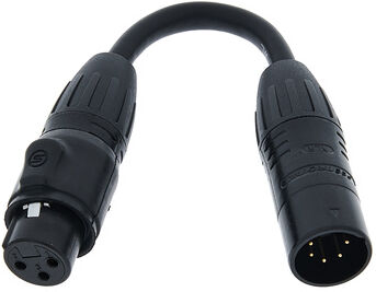 ADJ DMX 3-pin F to 5-pin M IP65