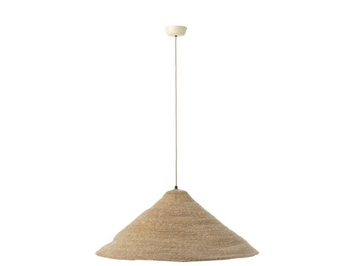 Lampe suspendue chapeau en roseau naturel 80x80x30 cm