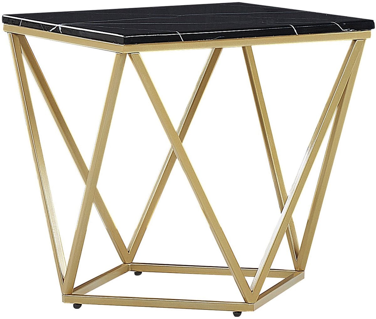 Beliani Bijzettafel Malibu - Zwart - MDF