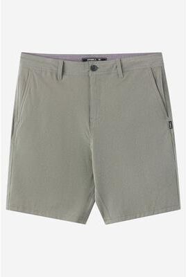 O'Neill s Reserve Light Check 19"" Hybrid Shorts in Drk Olive2, Size 31, Elastane/Polyester"