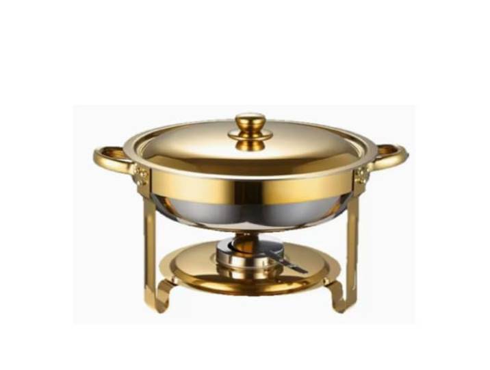 Chafing Dishes for Buffet, runde Chafing Dishes chafing dish Spülmaschinenfest, lebensmittelecht, for Aufwärmen, Servieren am Buffet, gewerbliche Nutzung
