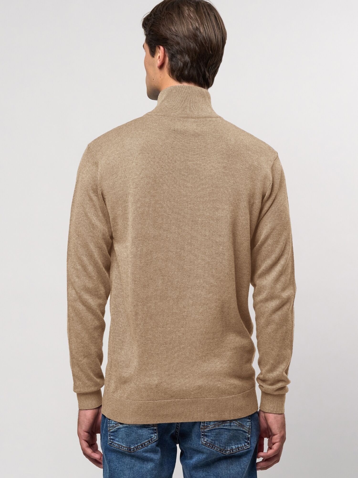 Rundhalspullover VINSON "VINSON Sweater VMJulius", Herren, Gr. M, melange, Obermaterial: 100% Nylon, Pullover Rundhalspullover