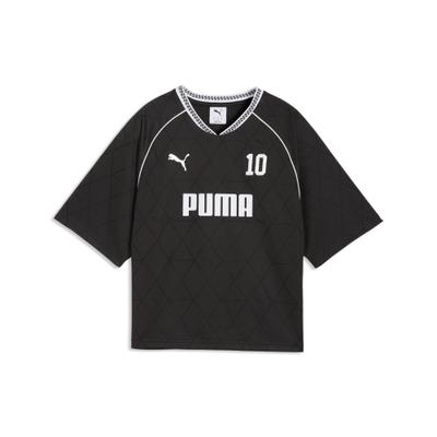 Trainingsshirt PUMA "PUMA Sport Relaxed Trikot Damen", Damen, Gr. XL, schwarz, Obermaterial: 100% Polyester. Kragen: 5% Elasthan, 95% Polyester, clean, relaxed fit, Rundhals, Shirts