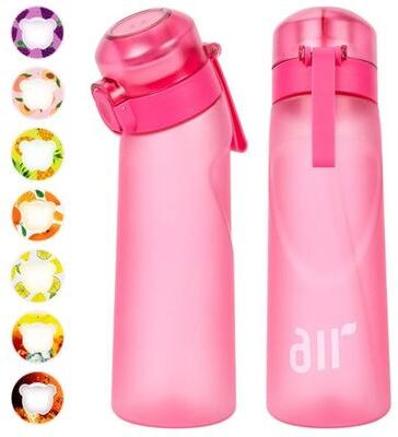 Quick Pick Pro Flavor Water Bottle With Scent Pods Leakproof Air Water Bottle With Straw For Sports & Travel rosered