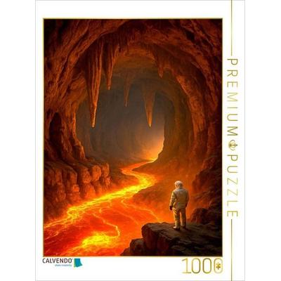 CALVENDO Puzzle Lavaströme in einer Höhle | 1000 Teile Lege-Größe 64x48cm Foto-Puzzle für glückliche Stunden