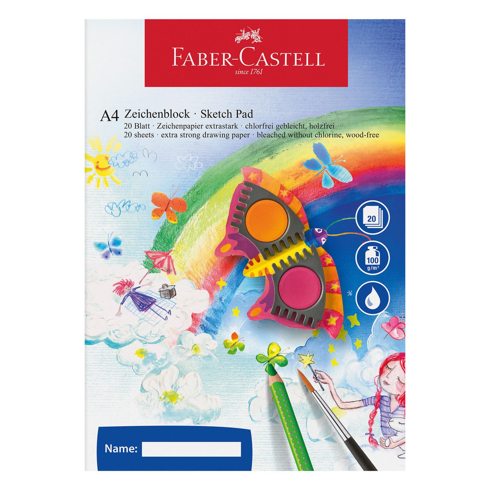 FABER-CASTELL Zeichenblock DIN A4 20 Blatt 400052623