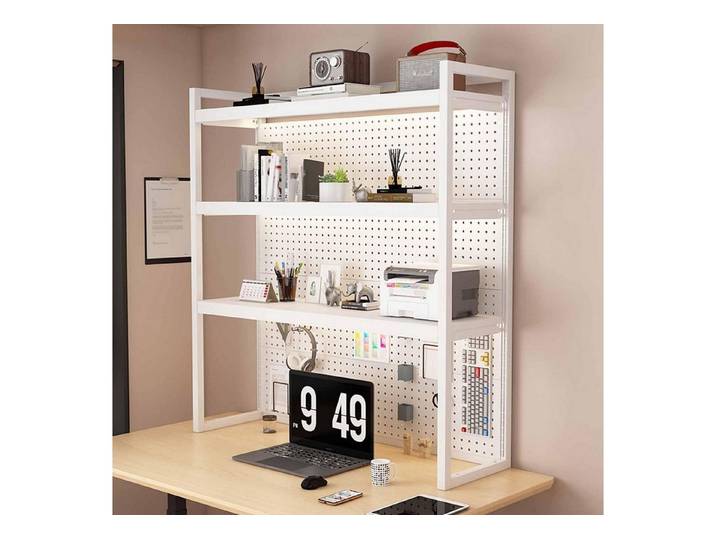 LuxusKollektion Standregal Schreibtischregal 80cm White Three Layers, 1-tlg.